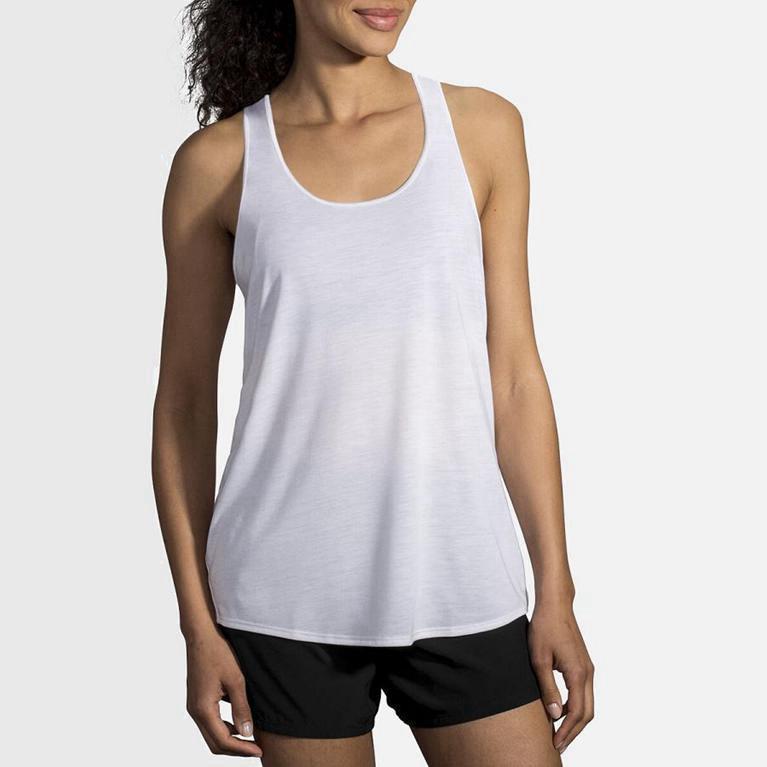 Brooks Distance - Camiseta Sin Mangas Mujer - Blancas (JQLS-18903)